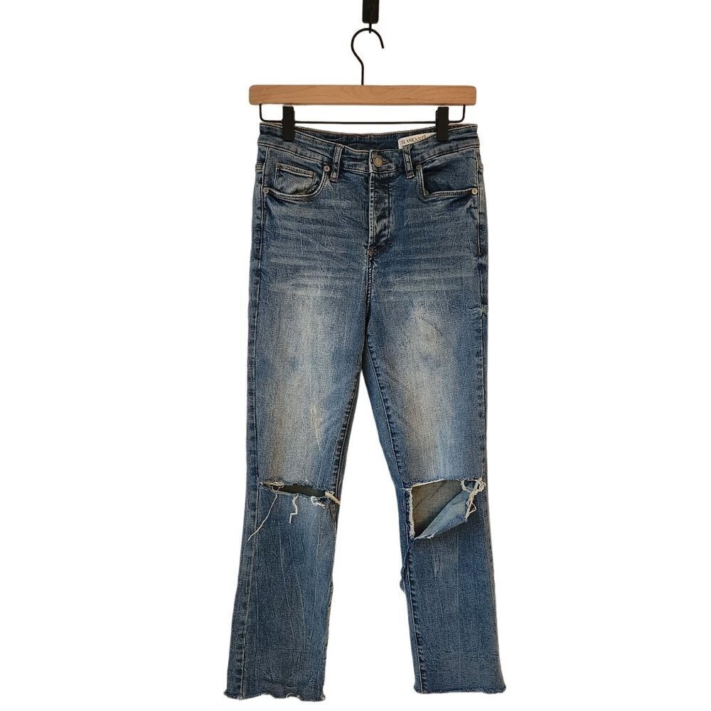BlankNYC The Madison Crop High-Rise Medium Wash Denim Jeans Women's 27